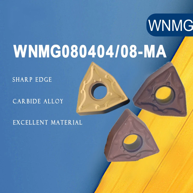 10PCS WNMG080404 WNMG080408 MA UE6020 / VP15TF de Pastilhas de Torneamento Externo Ferramenta de Torno CNC, Ferramentas