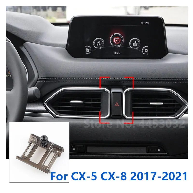 17mm Montarias Especiais para Mazda CX-5 CX-8 CX5 Carro Titular do Telefone de GPS, Suporte Fixo do Suporte de Saída de Ar da Base de dados de Acessórios 2013-2021
