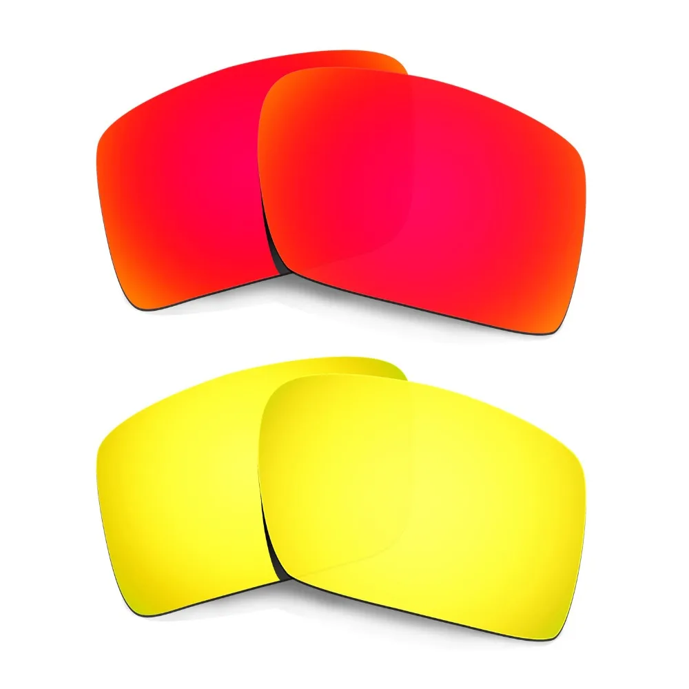 2 Pares de HKUCO Para Eyepatch 2 Polarizada de Substituição de Lentes de Vermelho e Ouro 24K 100% de proteção UVA e UVB