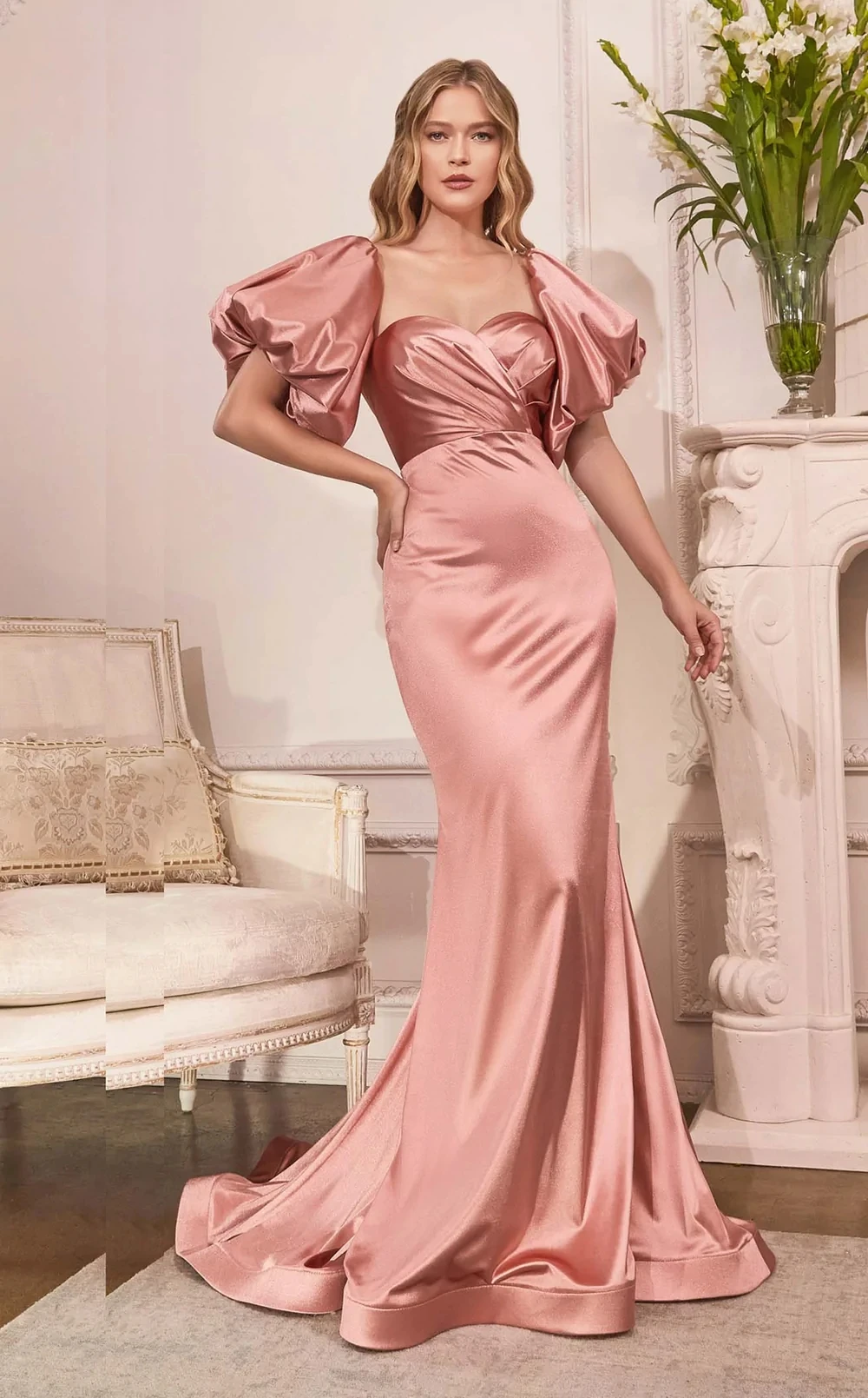 2023-de-Rosa Vestidos de Noite Fora do Ombro Fantasia Decote Querida Sereia Sólido Vestido de Renda Equipado Com Ruched Detalhes
