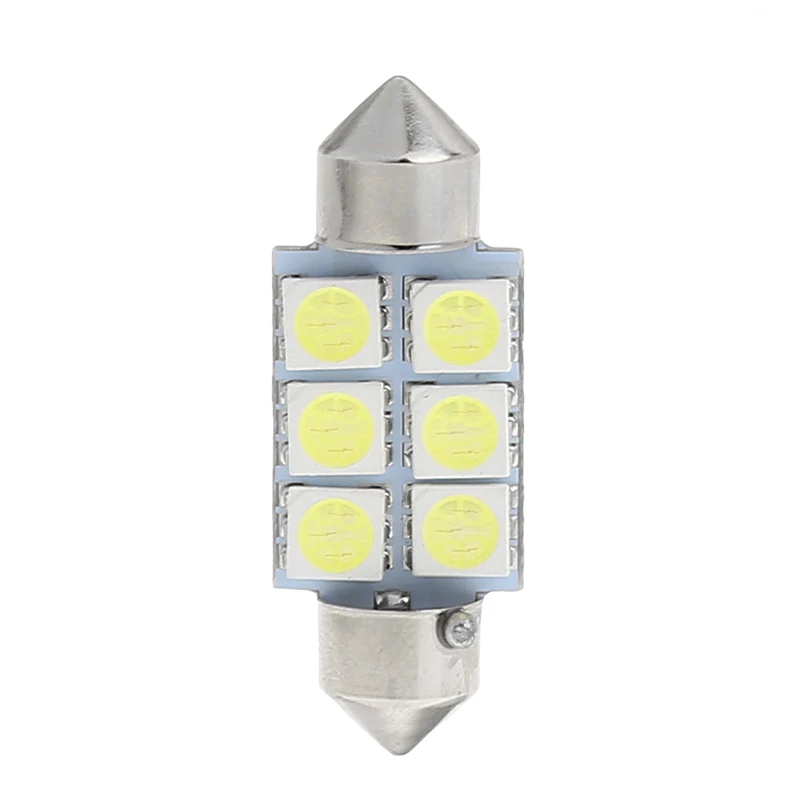36MM Lâmpadas LED Canbus Livre de erros 5050 Chipset Interior 6 Lâmpadas de LED de Substituição para Leitura Mapa Cúpula de Luzes da Placa de Licença