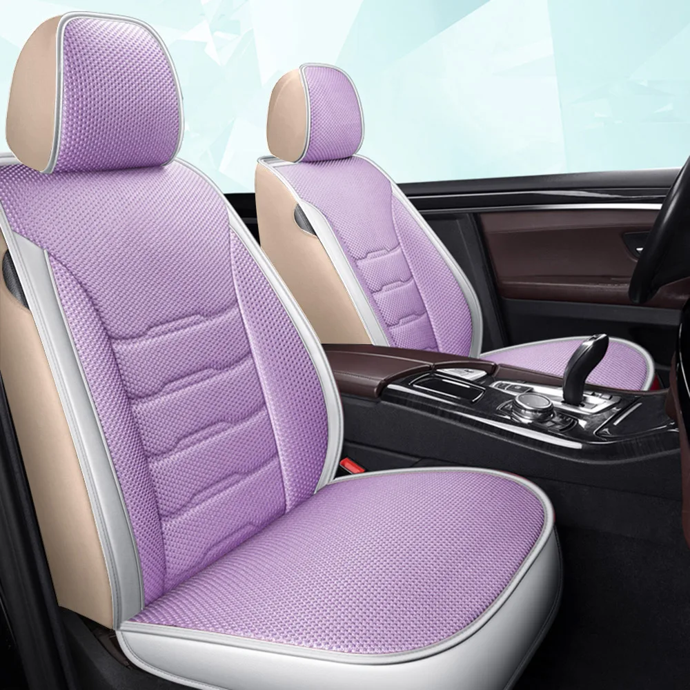 5-Assento de Couro sintético+Gelo Seda SUV Assento de Carro Conjunto de painéis no Interior do Automóvel, Acessórios para Suzuki Aerio Forenza Grand Vitara