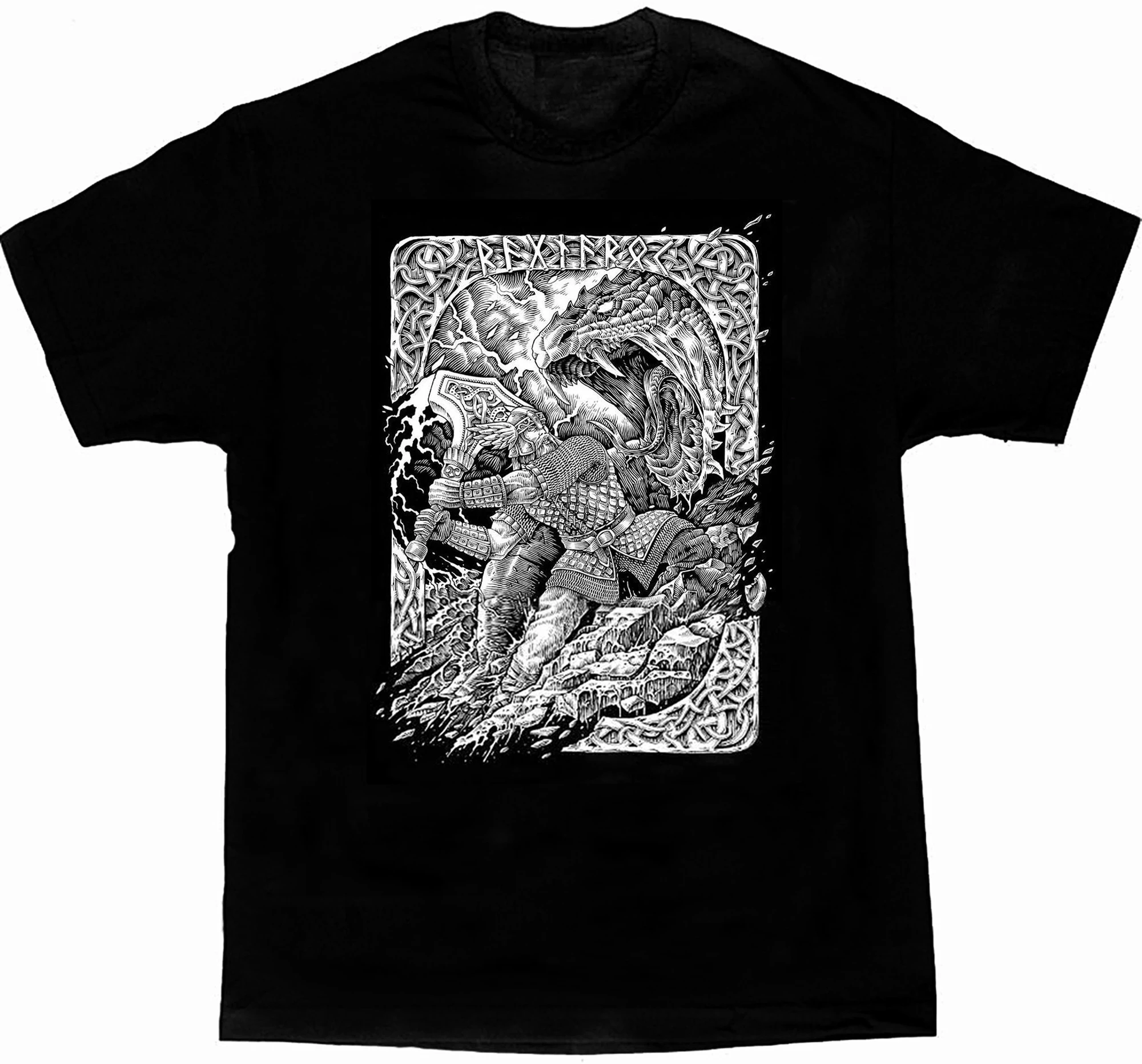 A Condenação dos Deuses. Odin Viking Mitologia Ragnarok T-Shirt. Manga curta 100% Algodão Casual T-shirts Solta Top Tamanho S-3XL
