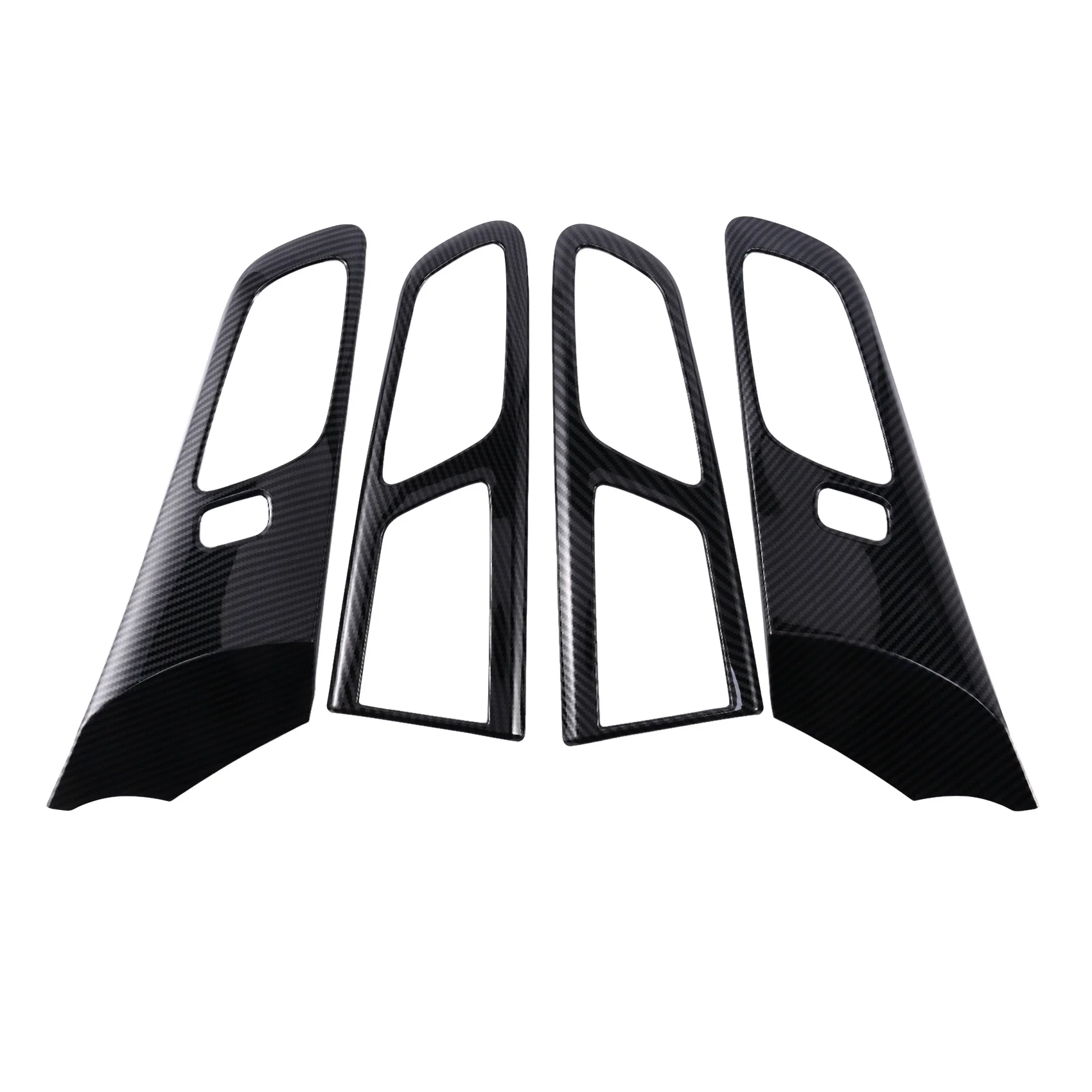 A Fibra de carbono maçaneta da Porta Interior do Painel Tira de Moldura Tampa de acabamento para Ford Ranger / Everest 2015-2021 Acessórios