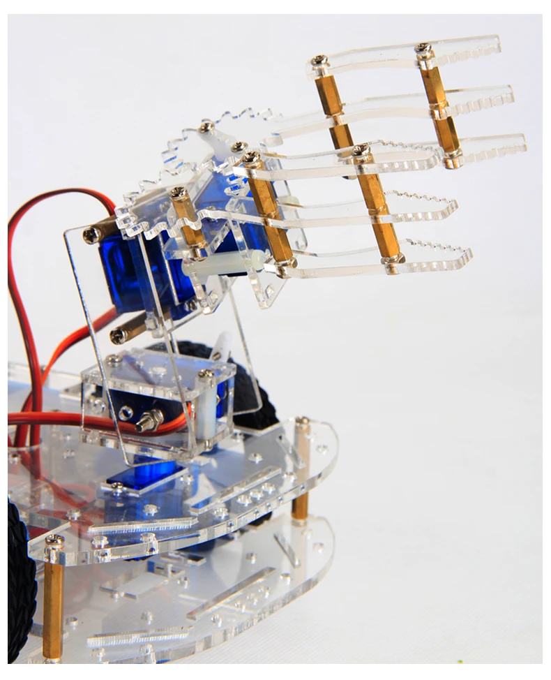 Alta Qualidade 4 DOF Braço de Robô 3D Rotativas, Máquina de DIY Carro Braço P0090 Servo Kit DiY Robô Inteligente do Robô Para o Modelo de RC