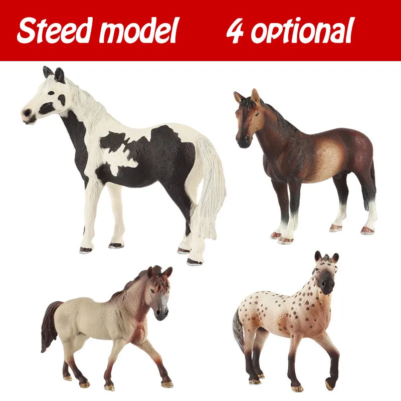 Animal selvagem modelo cavalo brinquedos pré-escolar cognitiva modelo estático de sólidos, de proteção ambiental decoração