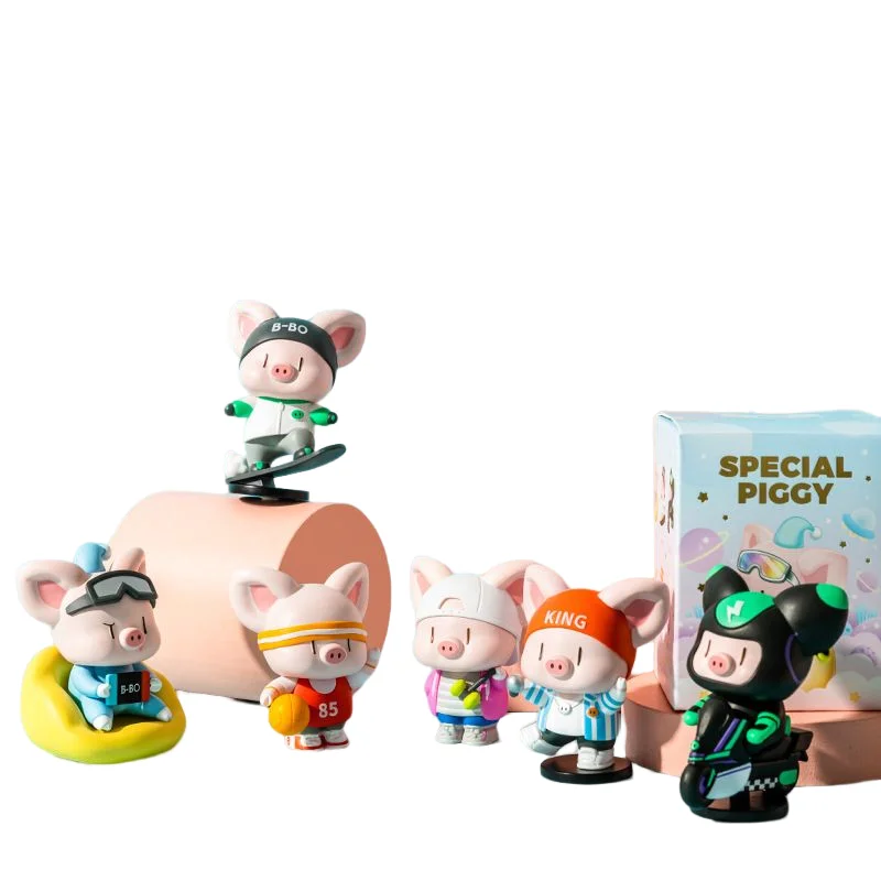 Anime Brinquedos BOBO Porco Maré Jogar Série de Caixa de estore de Decoração de Sala de estar de Casa Criativo Acessórios Figura Cega Caixa de Caixa de Mistério