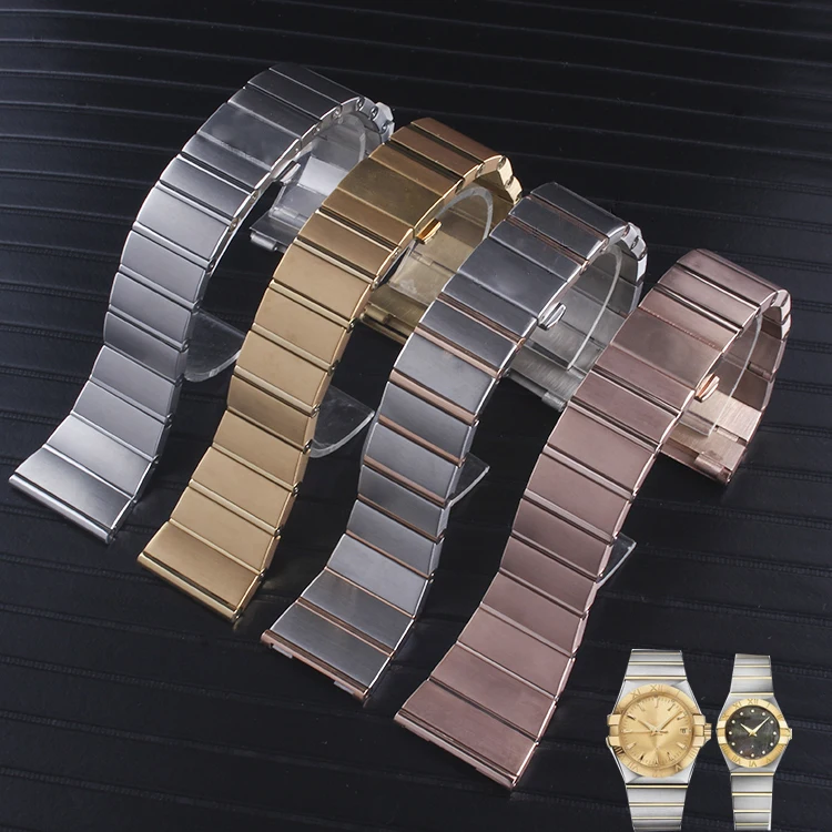 aço inoxidável, pulseira de 18mm de 23 mm 25 mm pulseira Adequado para relógio omega banda sólida de aço pulseira de relógio