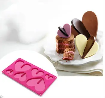 casamento cupcake de decoração de suprimentos em forma de coração Doce amor de silicone bakeware chocolate design antiaderente moldes frete grátis