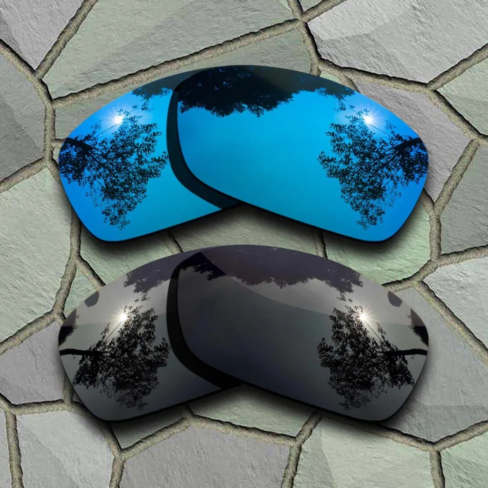 Cinza, Preto e Azul-Céu Óculos de sol Polarizados de Substituição de Lentes para Oakley Hijinx