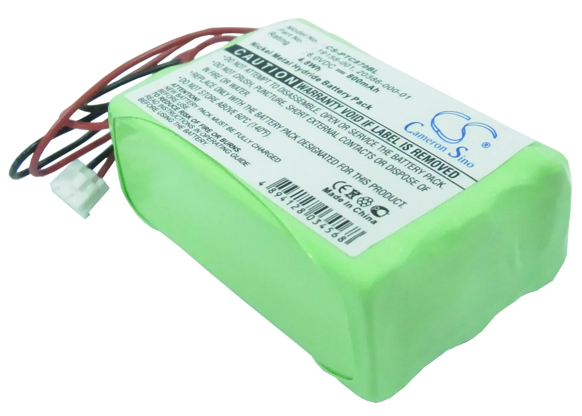 CS 800mAh/4.8 Wh bateria para o Símbolo PTC-870IM, PTC-870IM Terminal 19158-001, 20386-000-01