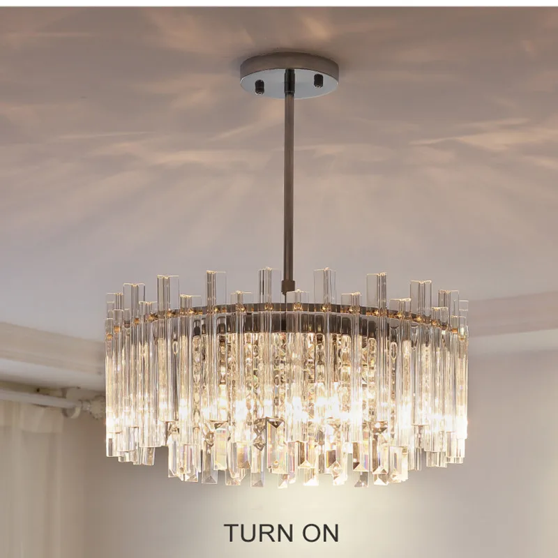 Diodo emissor de sala de teto de cristal da lâmpada Nórdicos restaurante lustre, decoração do teto da cozinha Lustre