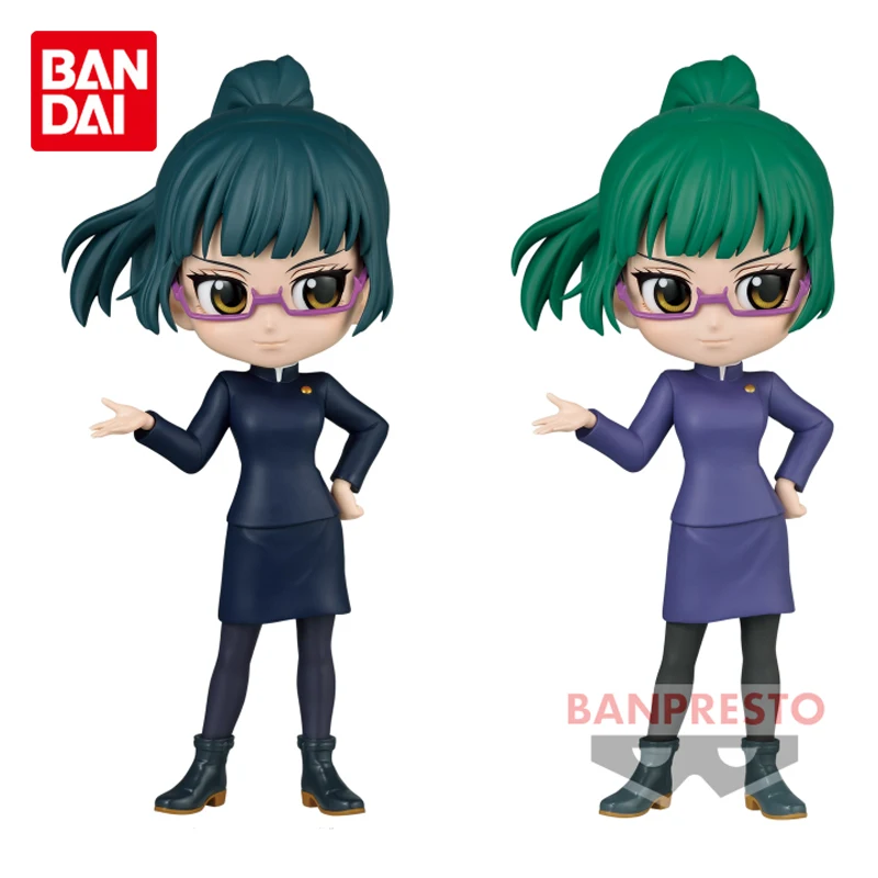 Em Estoque 14Cm Bandai Original BANPRESTO Q Posket Jujutsu Kaisen Zenin Maki Kawaii Anime Figura de Ação de Brinquedos para Meninos Meninas rapazes raparigas Presentes