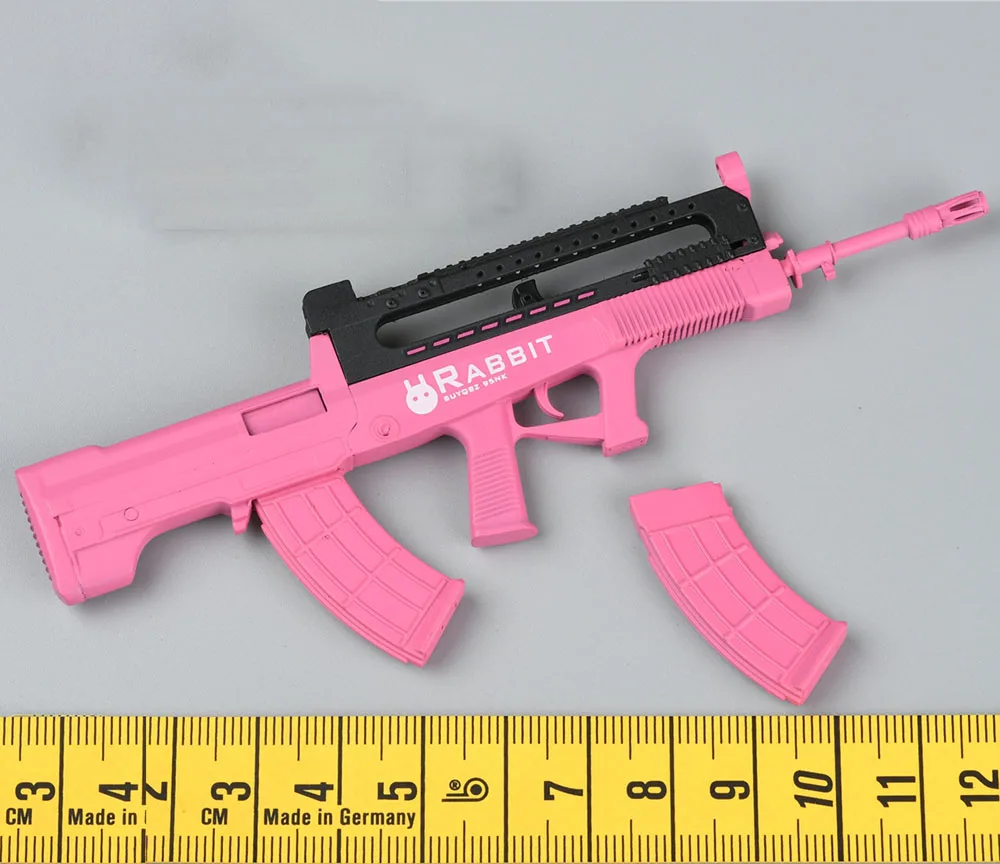 Flagset 73039 1/6 da Ásia Feminino Soldado Assaulter Han Meimei Arma Rifle Cor-de-Rosa Modelo Para 12inch Boneca