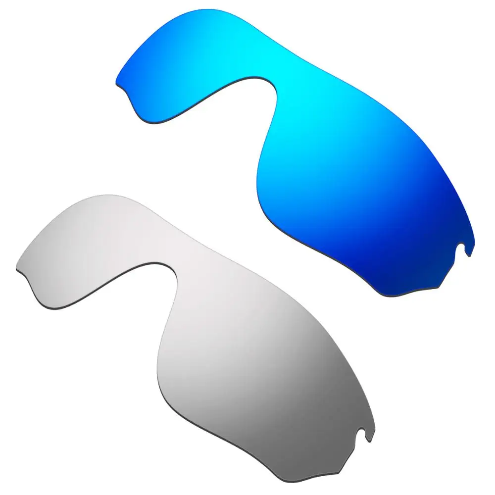 HKUCO Azul/Prata 2 Pares Polarizada de Substituição de Lentes Para RadarLock-Óculos de sol Borda Aumento da Clareza
