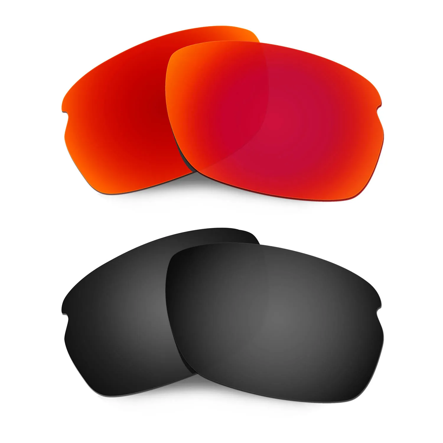 HKUCO Polarizada de Substituição de Lentes De Carbono Shift Óculos de sol Vermelho/Preto 2 Pares