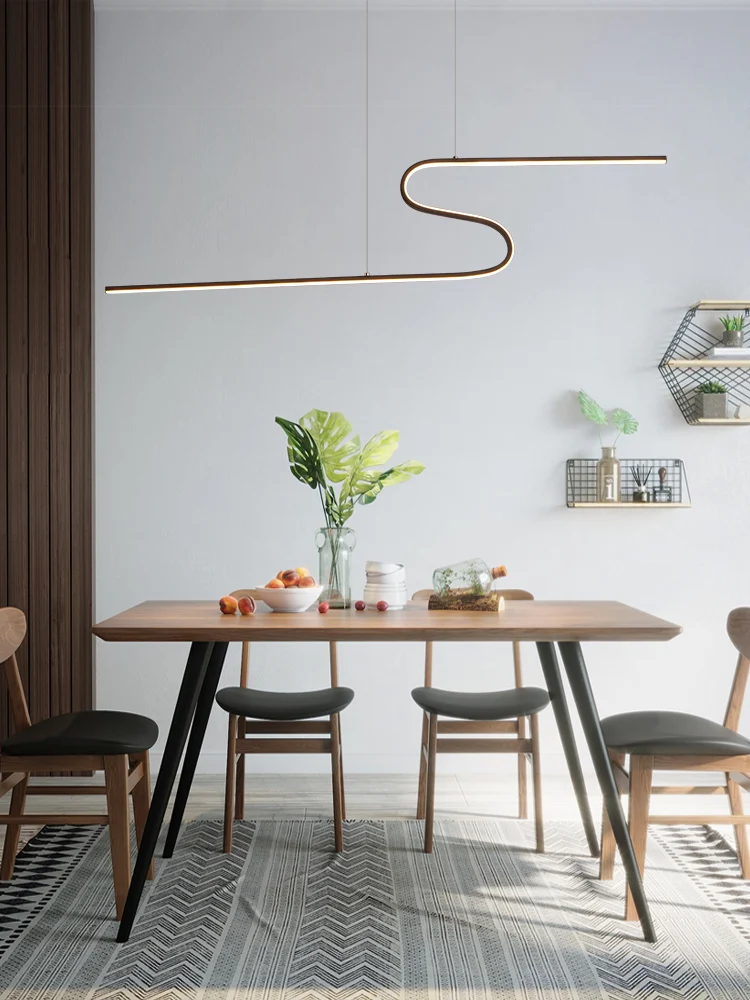Minimalista e Criativo LED Sala de Jantar, um Lustre Bar, Sala de estar Nórdicos Candelabro Pendente Designer Moderno Rodada Deco Hanging Lamp