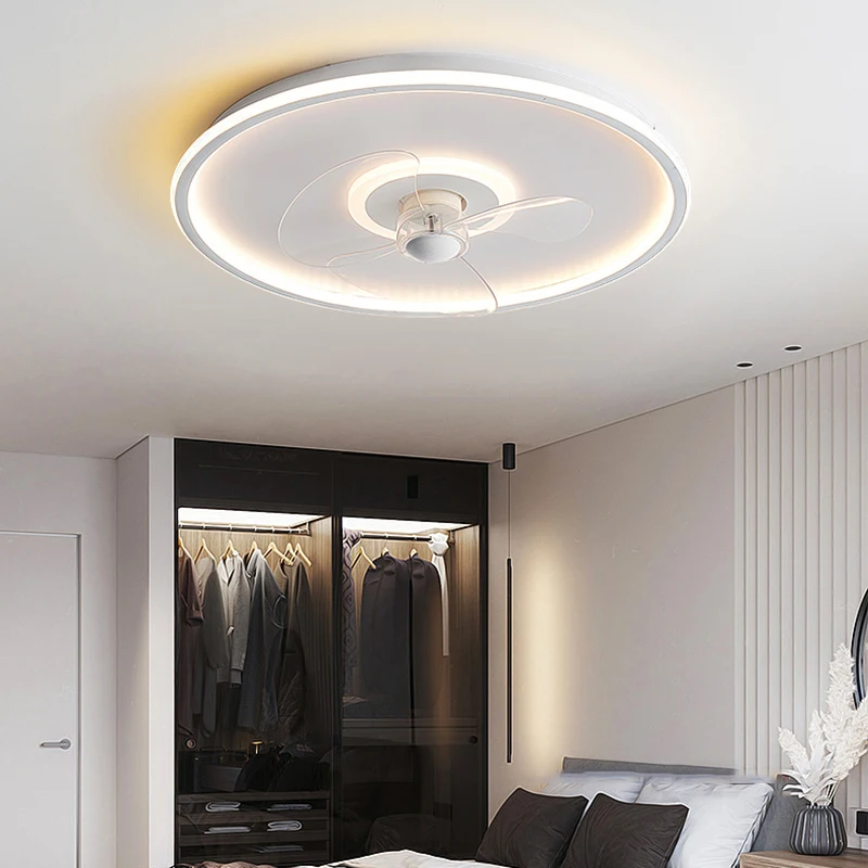 Moderno, simples led de lâmpada com ventilador de teto sem lâminas quarto ventilador de teto com controle remoto, ventilador de teto com luminária