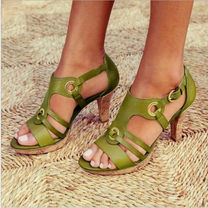 Mulheres Gladiator Sandals Sapatos de Verão Cunhas Sandálias de Mulher Atravessar Amarrado Sandálias Plus Size 35-43Sandals Mulheres