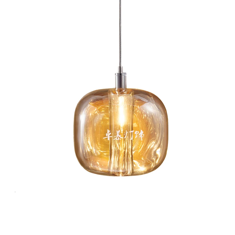 Nordic moderno bola de vidro bolha diodo emissor de luz pendente de um anel de ouro cozinha, sala de estar, restaurante, quarto hanging lamp