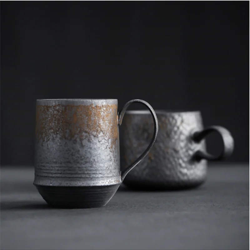 Novo INS Grés artesanal Japonês estilo vintage xícara de café, chá da tarde caneca de cerâmica definir retro xícara de café WF1017