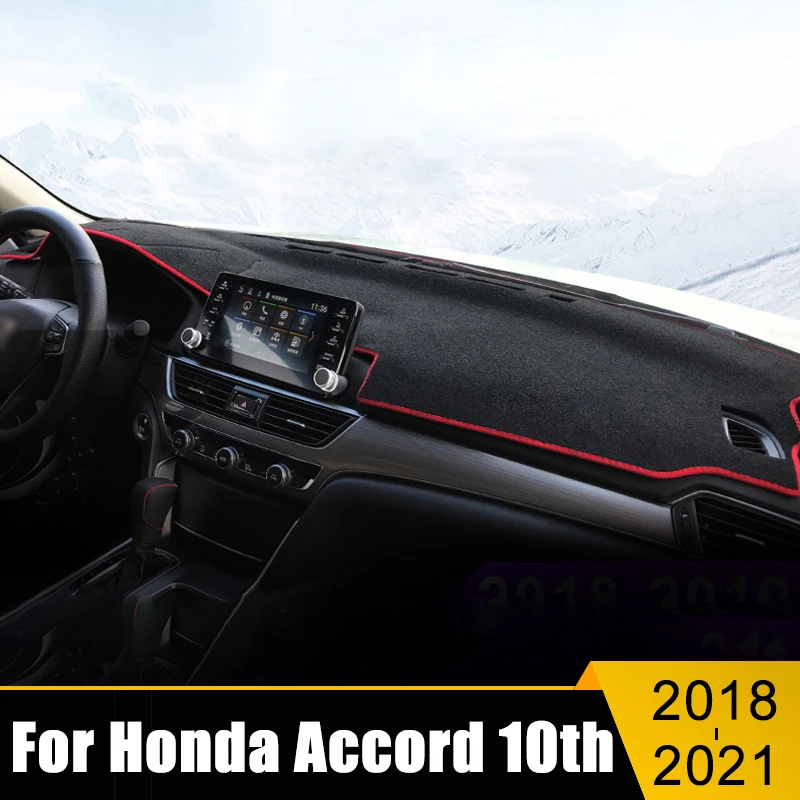 Para Honda Accord 10 de 2018 2019 2020 2021 LHD Painel do Carro para proteger do Sol Tampa do Instrumento Secretária antiderrapante, Tapete de Acessórios de decoração