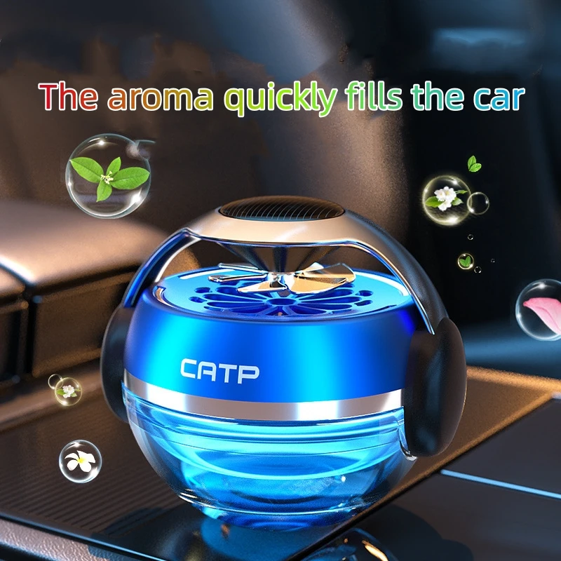 Perfume do carro solar girando alto grau de duração da fragrância fragrância carro fragrância enfeites de decoração ambientador