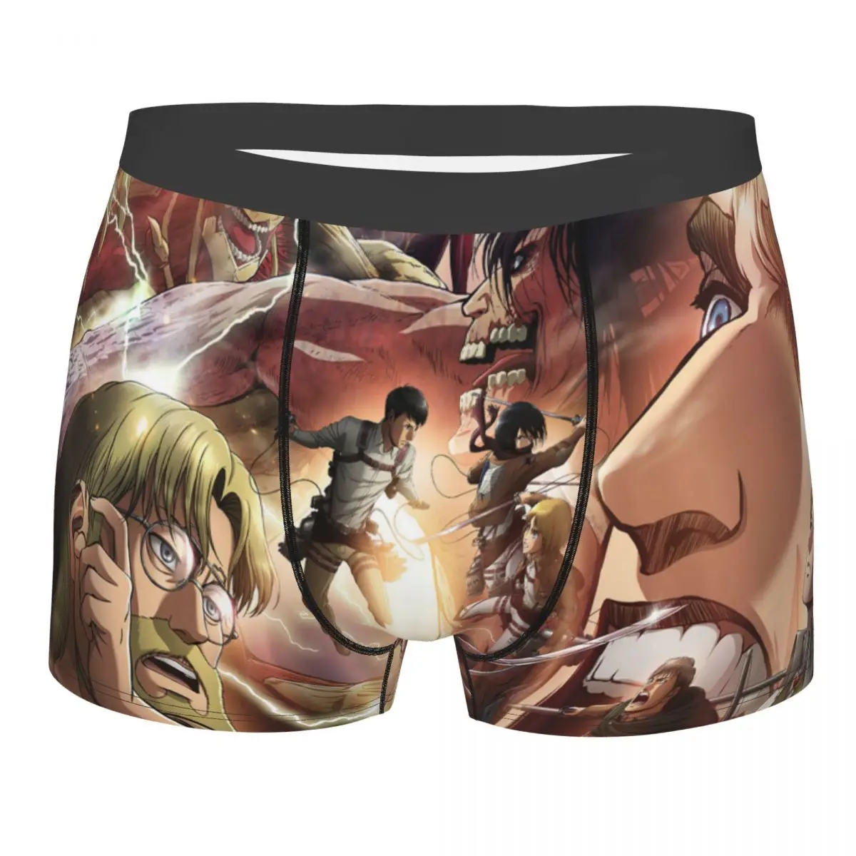 Personagem Ataque Titan Anime Cuecas de Algodão Calcinha de roupa íntima para Homens Confortável Shorts Boxer Briefs