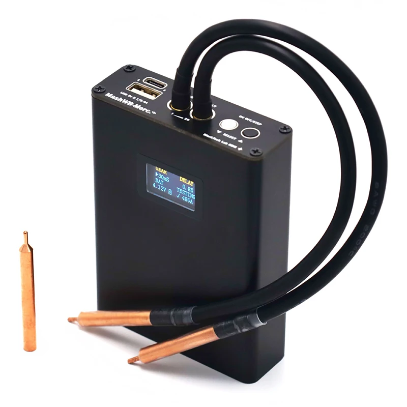 Portátil Soldador de Ponto de Exibição Digital de Bolso Pequeno 18650 Bateria de Lítio de Energia Móvel DIY Kit Completo Conjunto de Acessórios para solda de topo