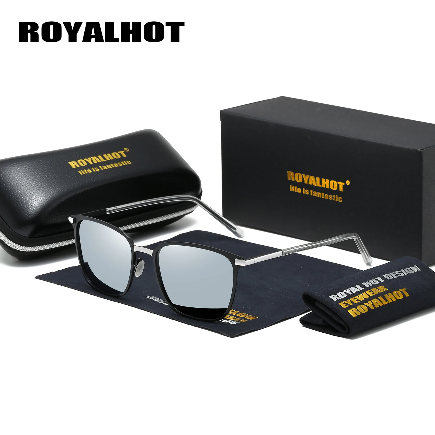 RoyalHot Homens Mulheres Polarizada Liga a Praça Armação Óculos de sol de Condução de Óculos de Sol Tons Oculos masculino Masculino 900120