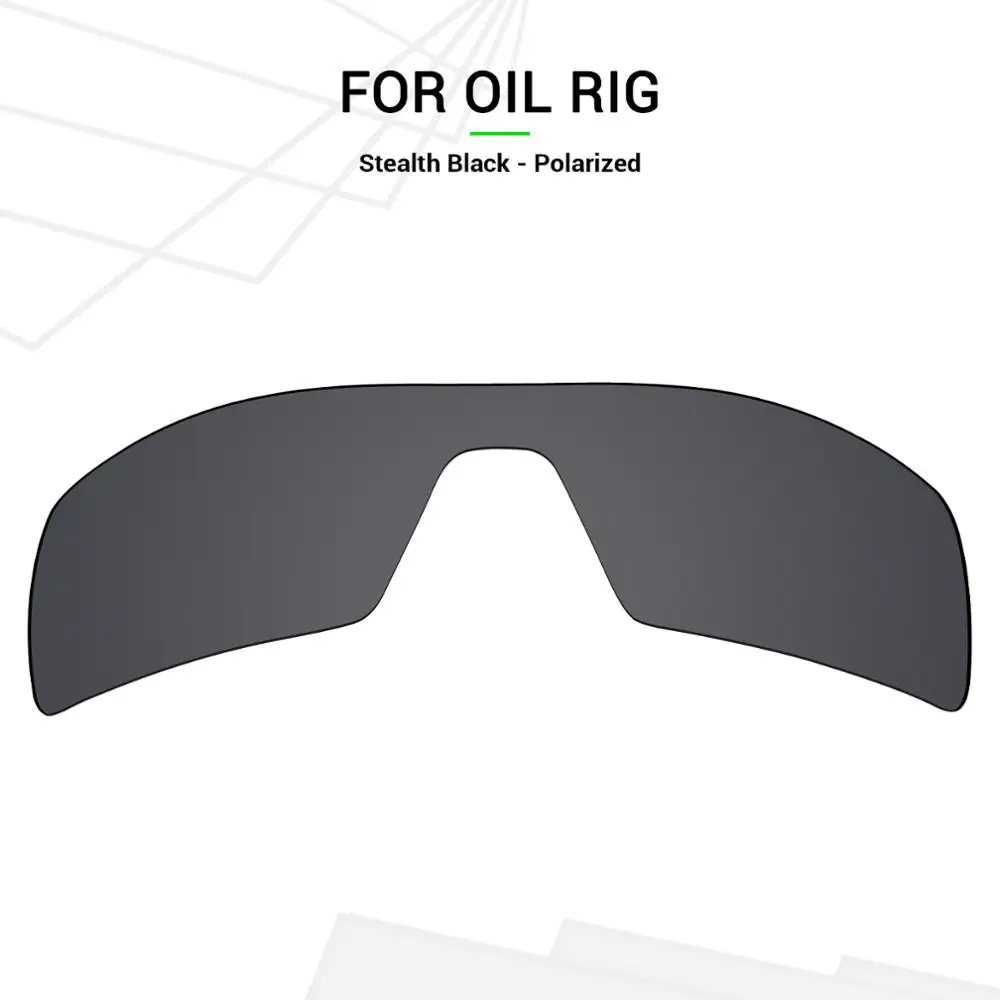 SNARK POLARIZADA de Substituição de Lentes para Oakley Oil Rig Óculos de sol Preto Furtivo