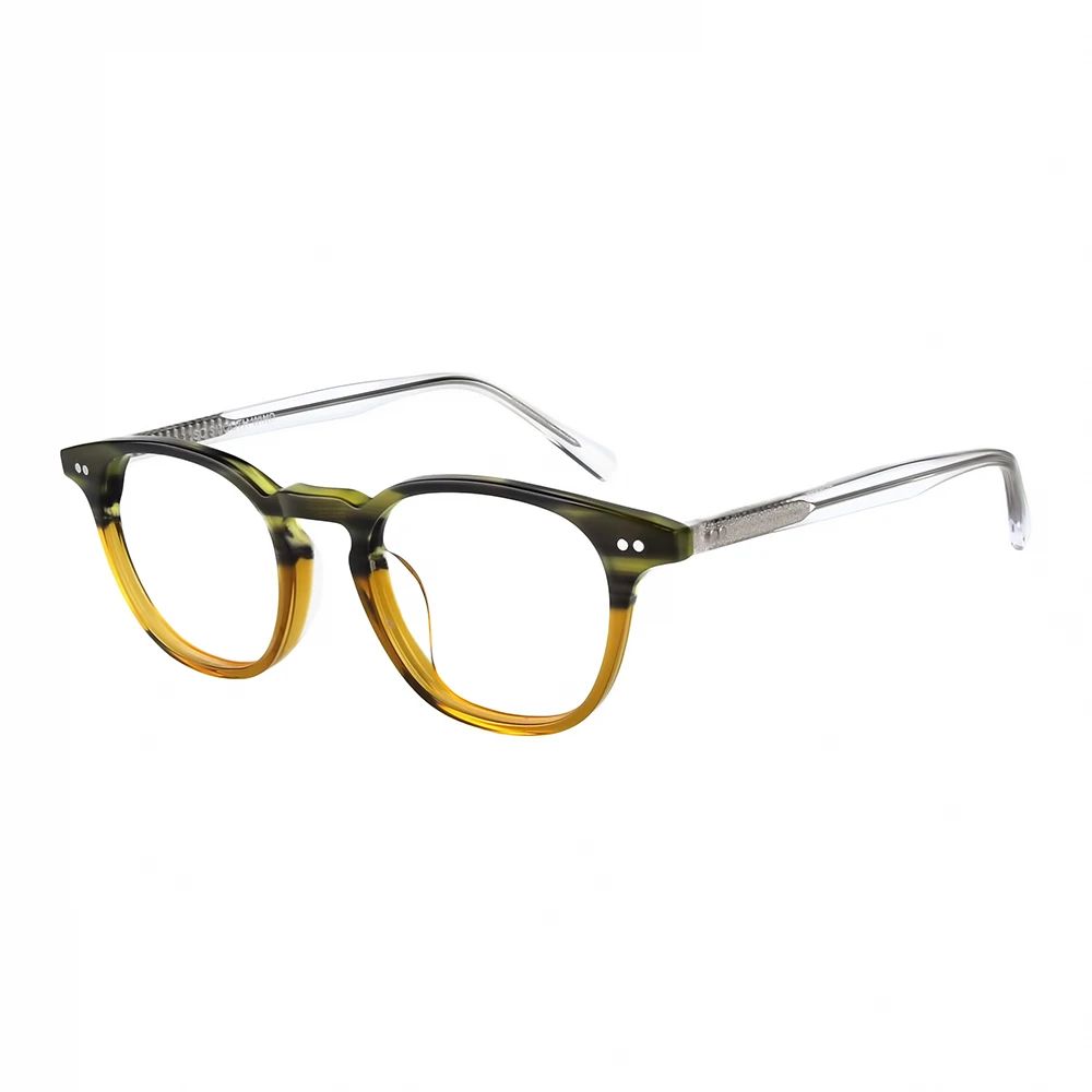 Vintage Rodada Óculos De Armação De Acetato De Óculos Óculos De Leitura Mulheres Homens Miopia Leitura Óculos De Quadros 5062 De Alta Moda De Qualidade
