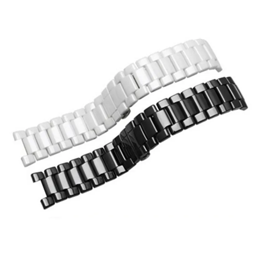 Watchbands 20*11mm 18*10mm Preto Branco de Cerâmica de Alta Qualidade a Faixa de Relógio de Pulseira Pulseiras Para homens Mulheres Senhora CK/GCWatches Substituir